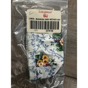 Longaberger Business Card Basket Liner NEW MOTHERS DAY Floral NEW